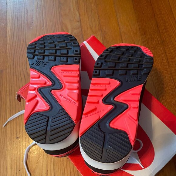 NIKE | air max 90 qs (gs) white/black-cool grey 6.5 youth NEW WITH BOX - Picture 7 of 10